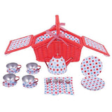 Bigjigs Toys Spotted Basket Tea Set