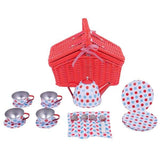 Bigjigs Toys Spotted Basket Tea Set