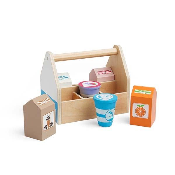 Ξύλινο Σετ Delivery Γαλακτοκομικών Bigjigs Toys - McGrocer