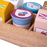 Ξύλινο Σετ Delivery Γαλακτοκομικών Bigjigs Toys - McGrocer