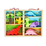 Bigjigs Toys Wooden Dinosaur Animal Play Box - McGrocer