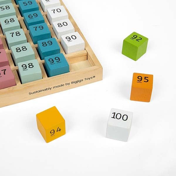 Bigjigs Toys Wooden Educational Number Tray - McGrocer