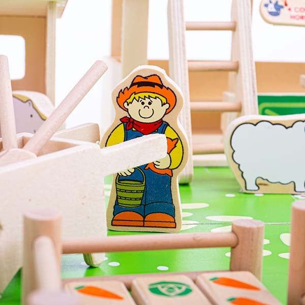 Bigjigs Toys Wooden Farm Playset