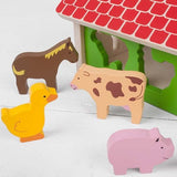 Bigjigs Toys Wooden Farmhouse Shape Sorter Toy