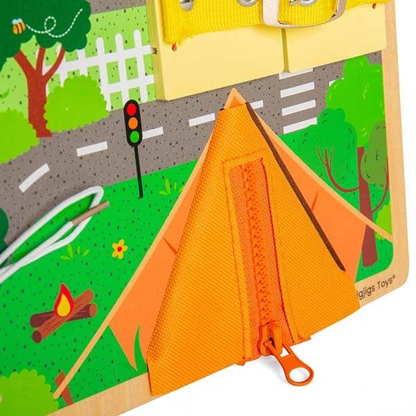 Bigjigs Toys Wooden Life Skills Activity Board