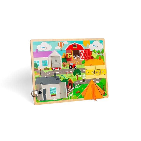 Bigjigs Toys Wooden Life Skills Activity Board