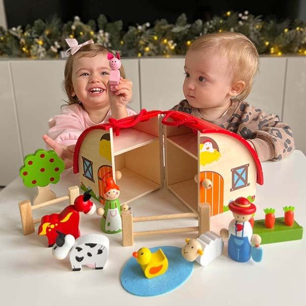 Bigjigs Toys Wooden Mini Farm Playset