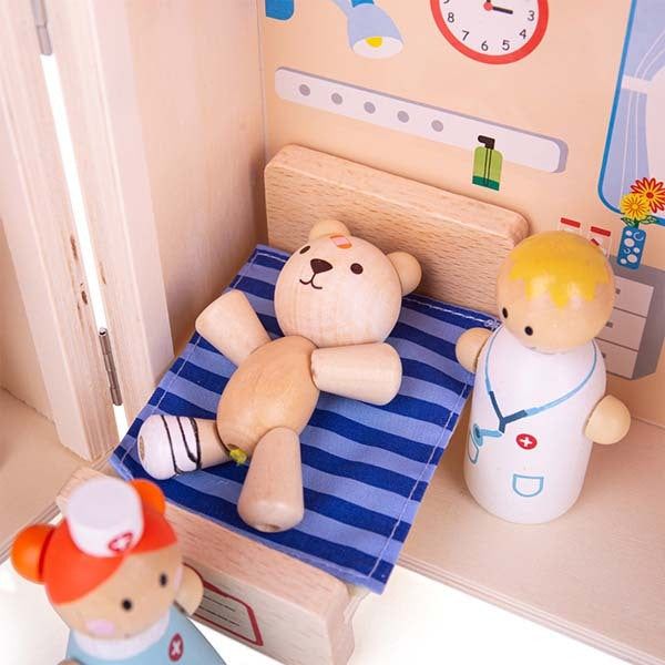 Bigjigs Toys Wooden Mini Hospital Playset