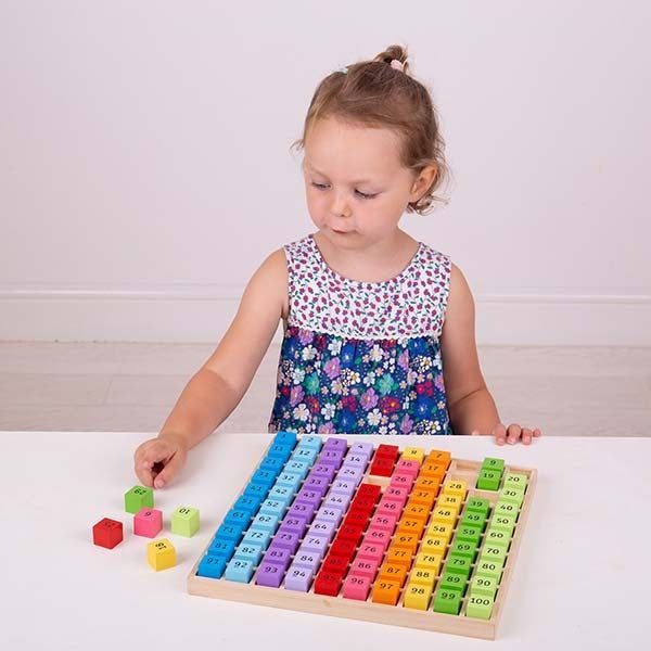 Bigjigs Toys Wooden Number Tray