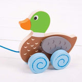 Bigjigs Toys Wooden Pull Along Duck Toy