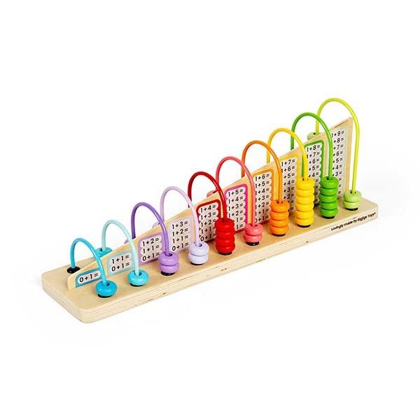 Bigjigs Toys Wooden Rainbow Counting Abacus