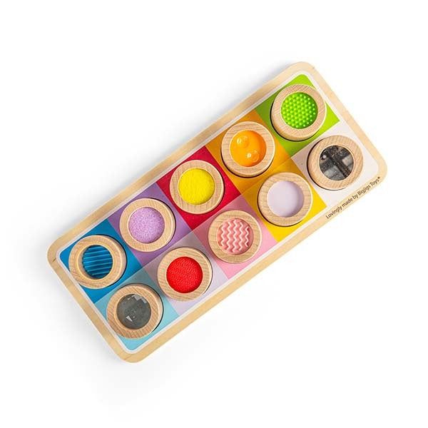 Bigjigs Toys Wooden Rainbow Sensory Board