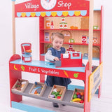 Bigjigs Toys Wooden Village Shop Playset