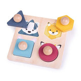 Bigjigs Toys Παζλ με Σχήματα Ζώων Woodland - McGrocer