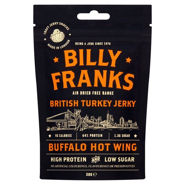 Billy Franks Buffalo Hot Wing Turkey Jerky   30g