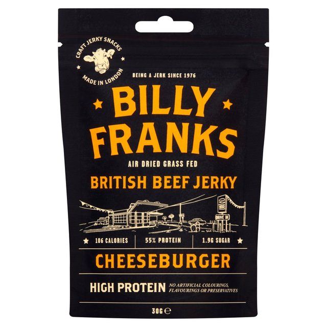 Billy Franks Cheeseburger Beef Jerky   30g