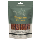 Bingham Farms Duck Wrapped Rawhide Twist Sml   8 per pack