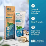 BioDenta Natural Whitening Toothpaste SUPERWHITE Vegan-3pk