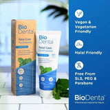 BioDenta Natural Whitening Toothpaste TOTAL CARE Vegan-3pk