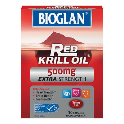 Holland & Barrett Bioglan Red Krill Oil 500mg Extra Strength 30 Capsules- Buy online at McGrocer