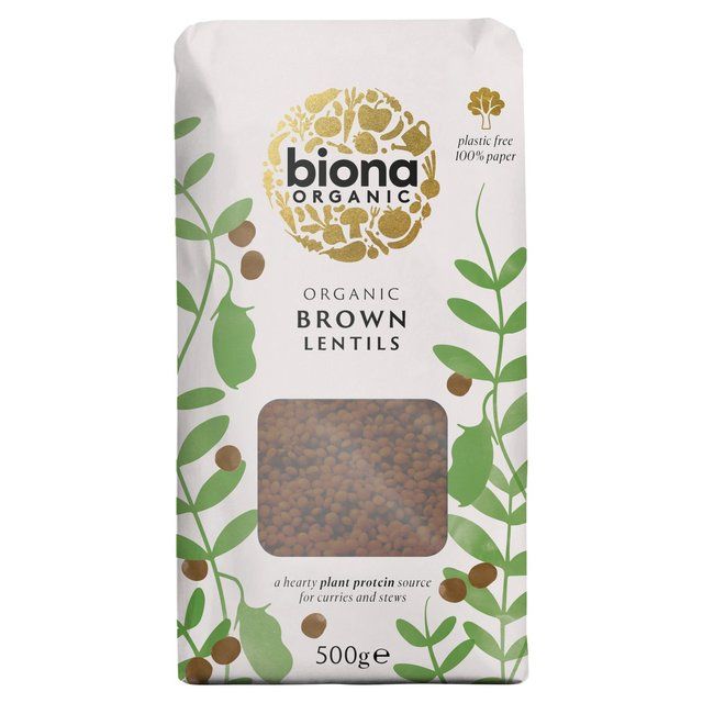 Biona Organic Brown Lentils   500g