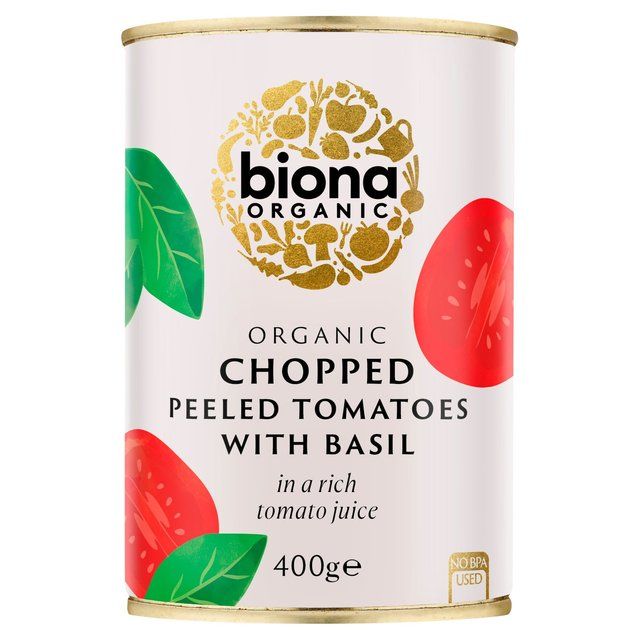 Biona Organic Chopped Tomatoes with Fresh Basil   400g