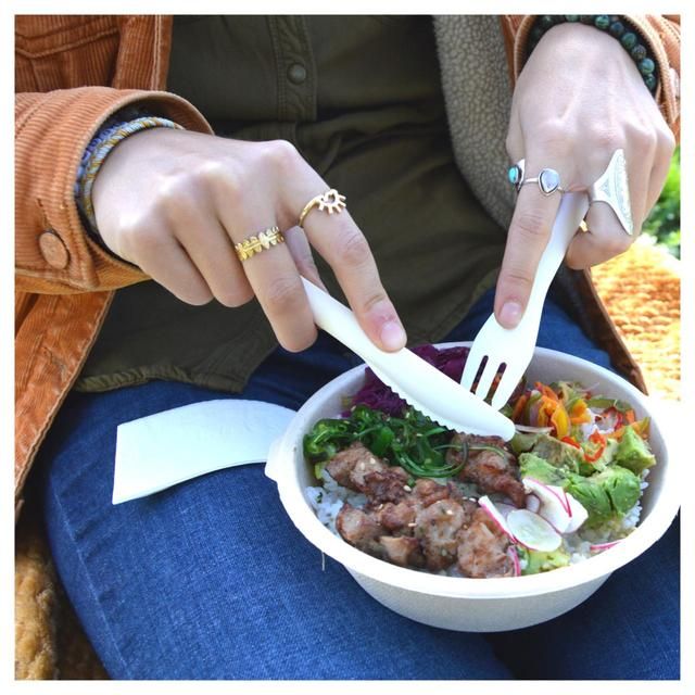 BioPak White Paper Knives   10 per pack - McGrocer