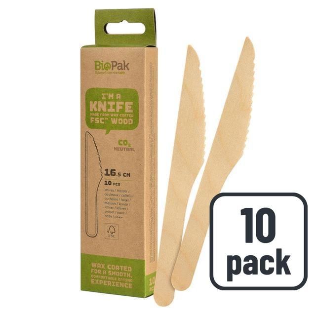 BioPak Wooden Knives   10 per pack - McGrocer