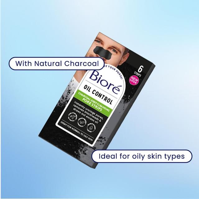 Biore Deep Cleansing Charcoal Pore Strips   6 per pack