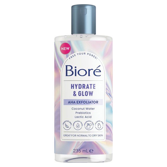 Biore Dewy Hydration Gentle Exfoliating Toner for Normal to Dry Skin   235ml