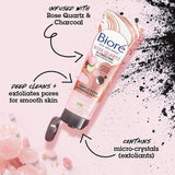 Biore Rose Quartz & Charcoal Gentle Pore Refining Face Scrub for Oily Skin   110ml