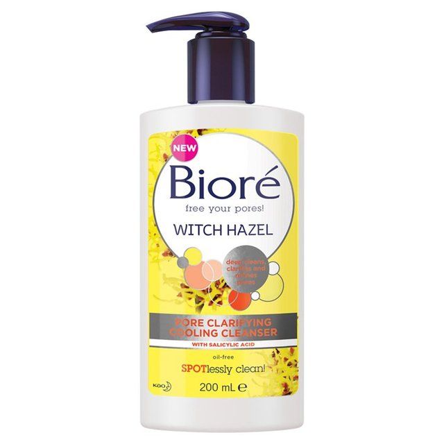 Biore Witch Hazel Pore Clarifying Cooling Cleanser For Spot Prone Skin   200ml