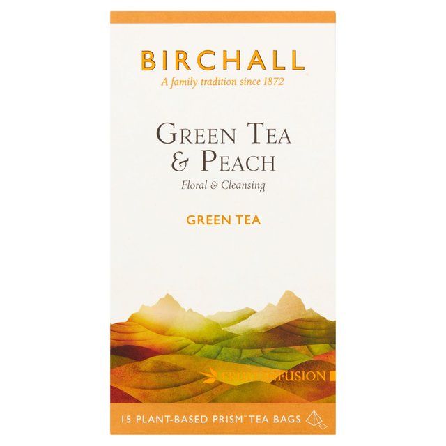 Birchall Green Tea & Peach Tea Bags