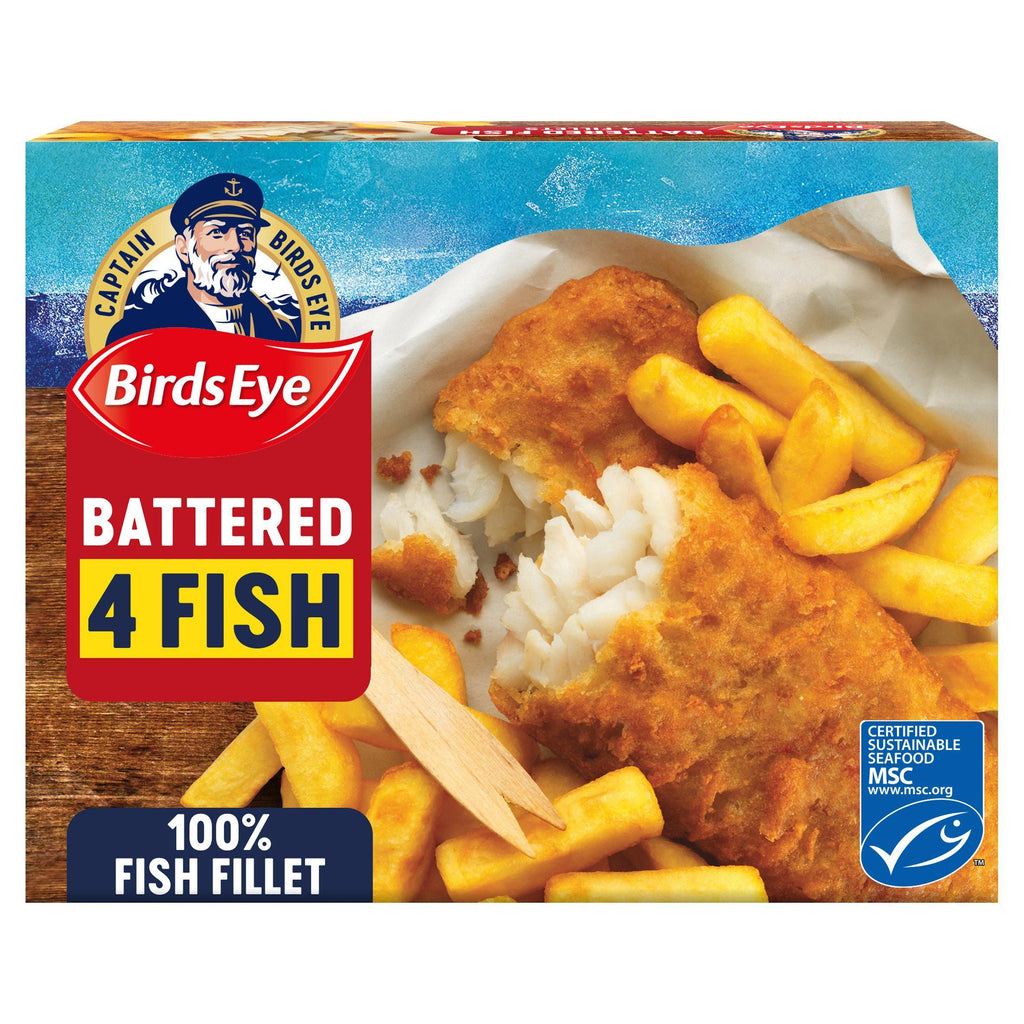 Birds Eye Battered Fish Fillets x4 400g