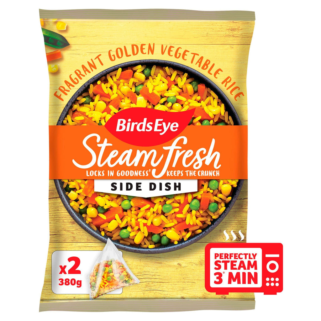 Birds Eye Steamfresh Golden Rice Steam Bags x2 380g