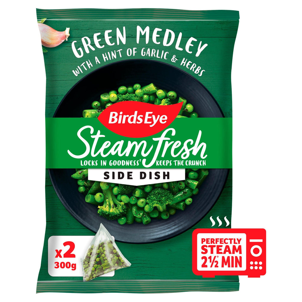 Birds Eye Steamfresh Green Medley Steam Bags x2 300g