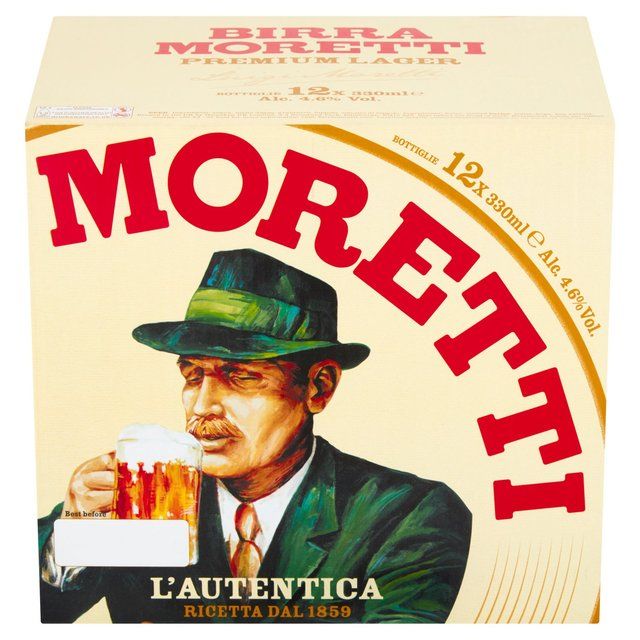 Birra Moretti Lager Beer Bottles   12 x 330ml