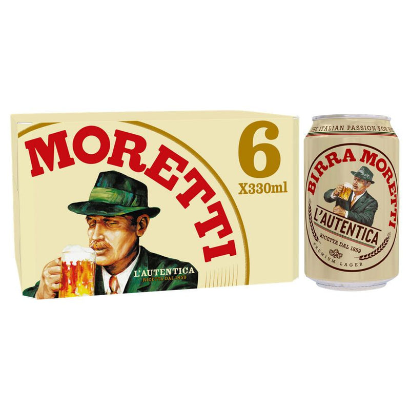 Birra Moretti Premium Lager Beer Cans - McGrocer