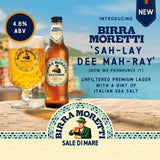 Birra Moretti Sale Di Mare Unfiltered Lager Beer Bottle 4x330ml   4 x 330ml