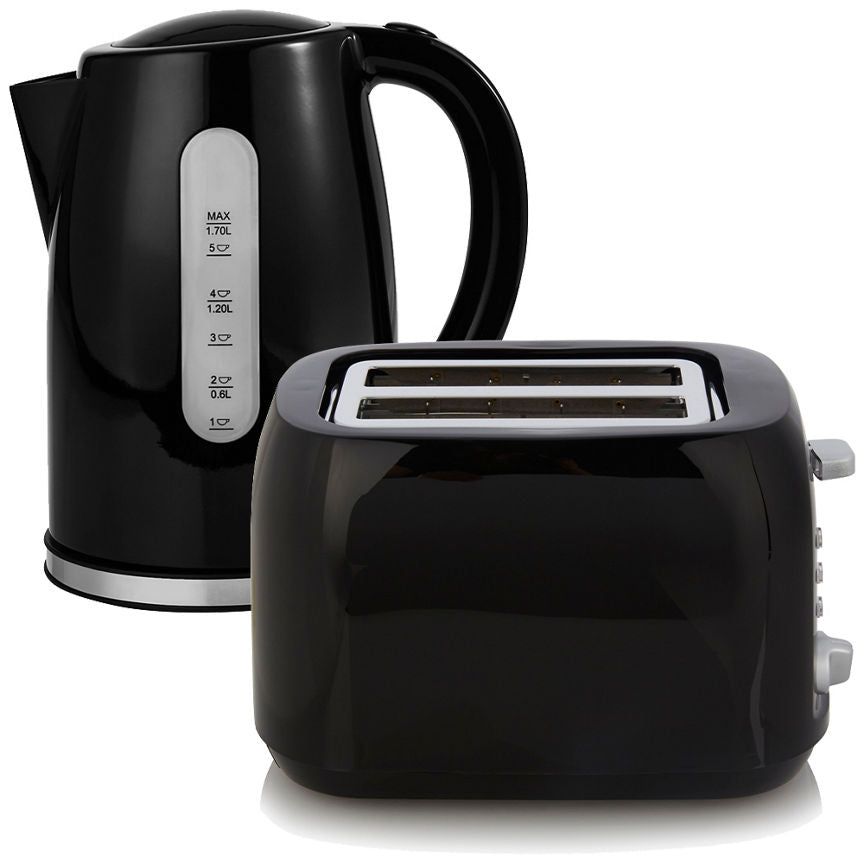 Black 2 Slice Toaster & Kettle Bundle