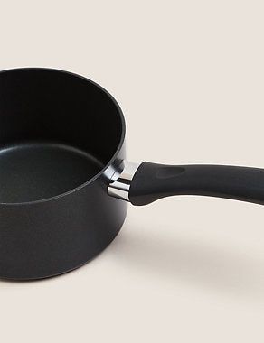 Black Aluminium 16cm Non-Stick Saucepan