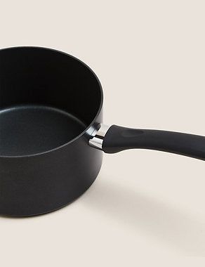 Black Aluminium 20cm Non-Stick Saucepan