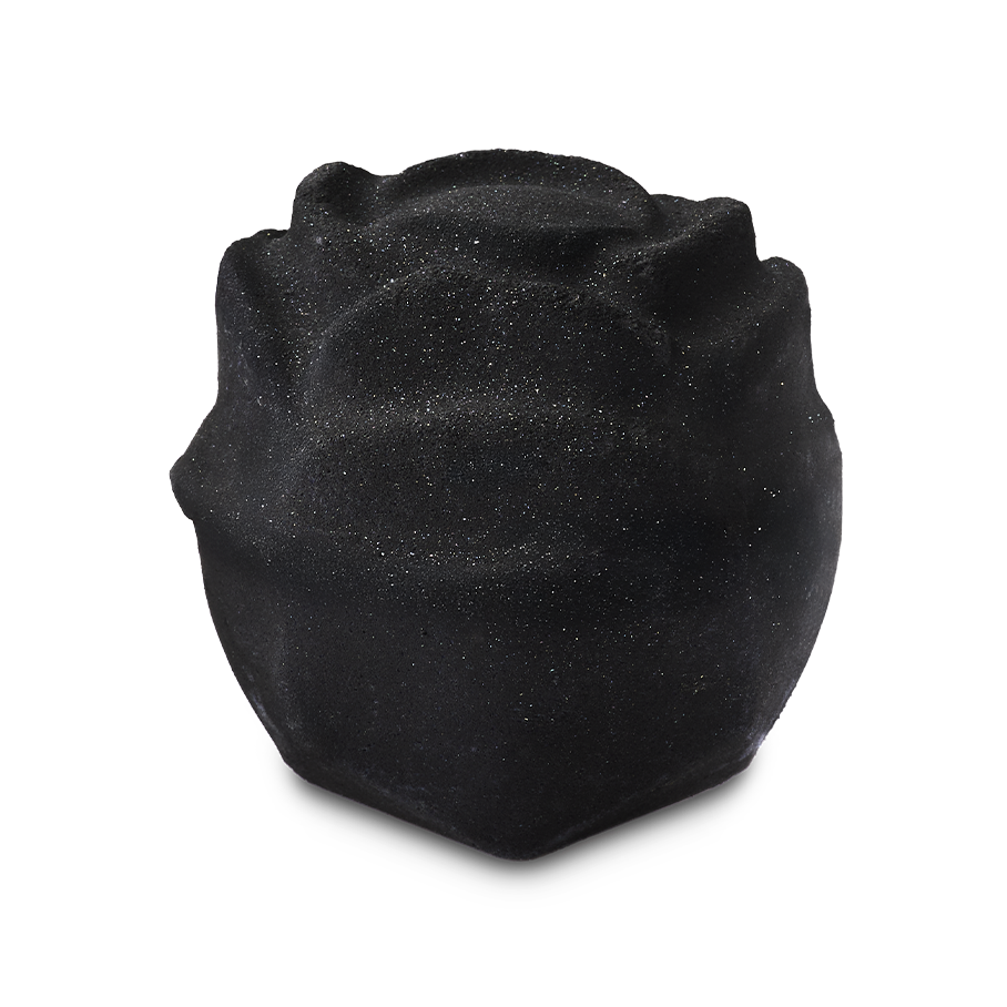 Black Rose bath bomb with dark floral scent, imported from the UK