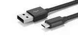 Blackweb Metal Micro USB Cable - Black