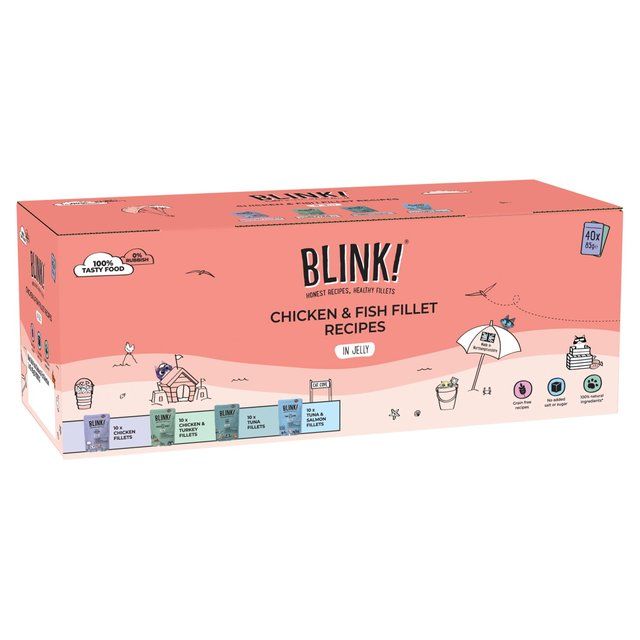 Blink! Blink Chicken & Fish Selection in Jelly Bulk Pack   40 x 85g