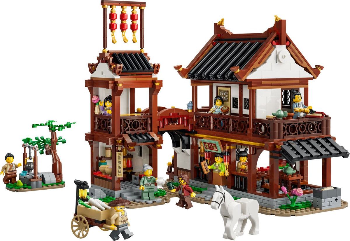 LEGO Ancient Moon-Gazing Inn building kit 80121, imported from the UK