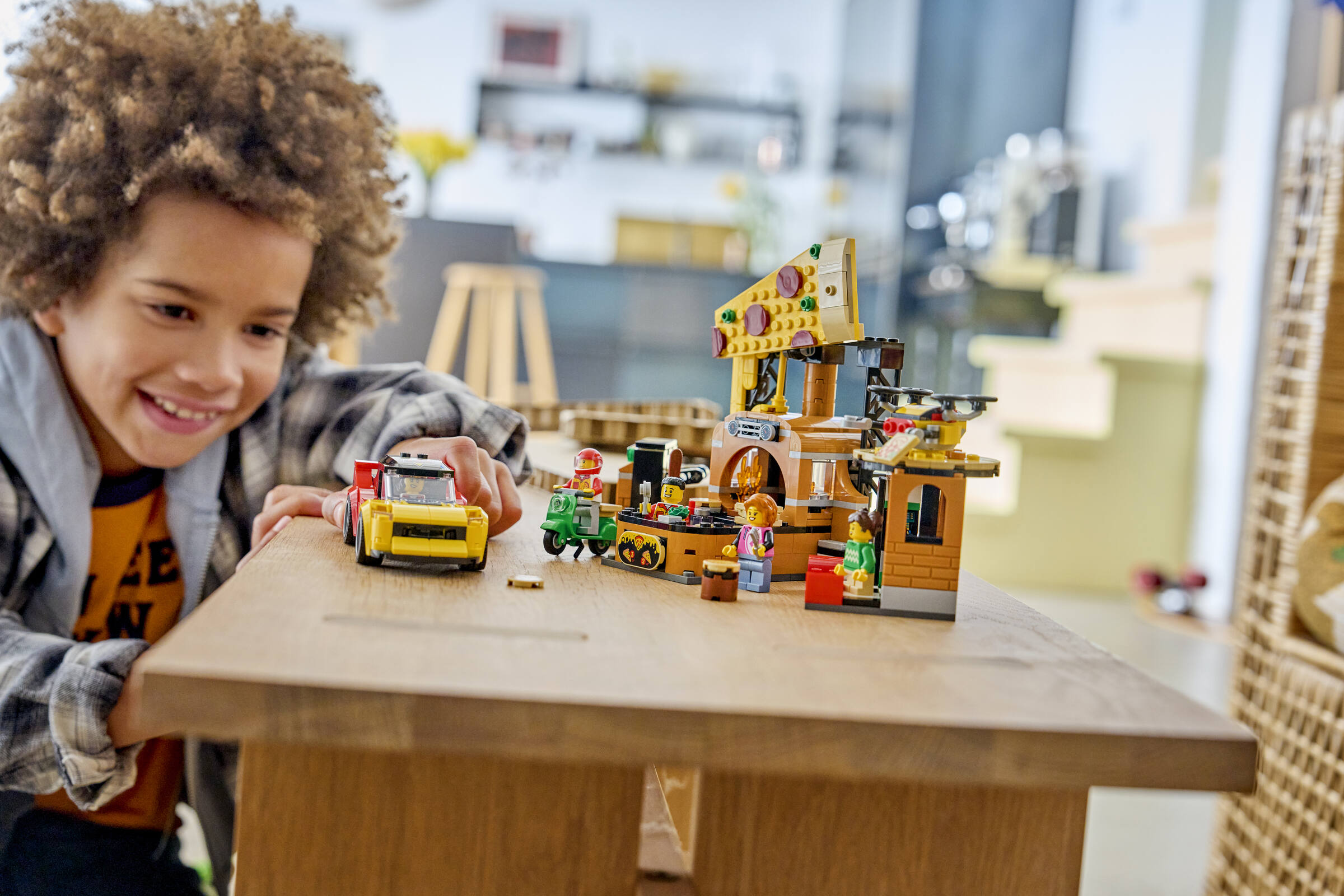 LEGO City Pizza Delivery set with vehicles and minifigures - British product