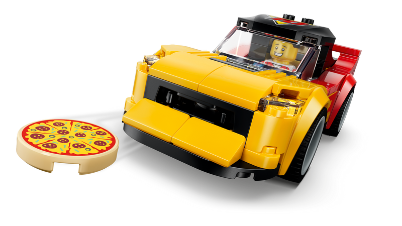 LEGO City Pizza Delivery set with vehicles and minifigures - British product