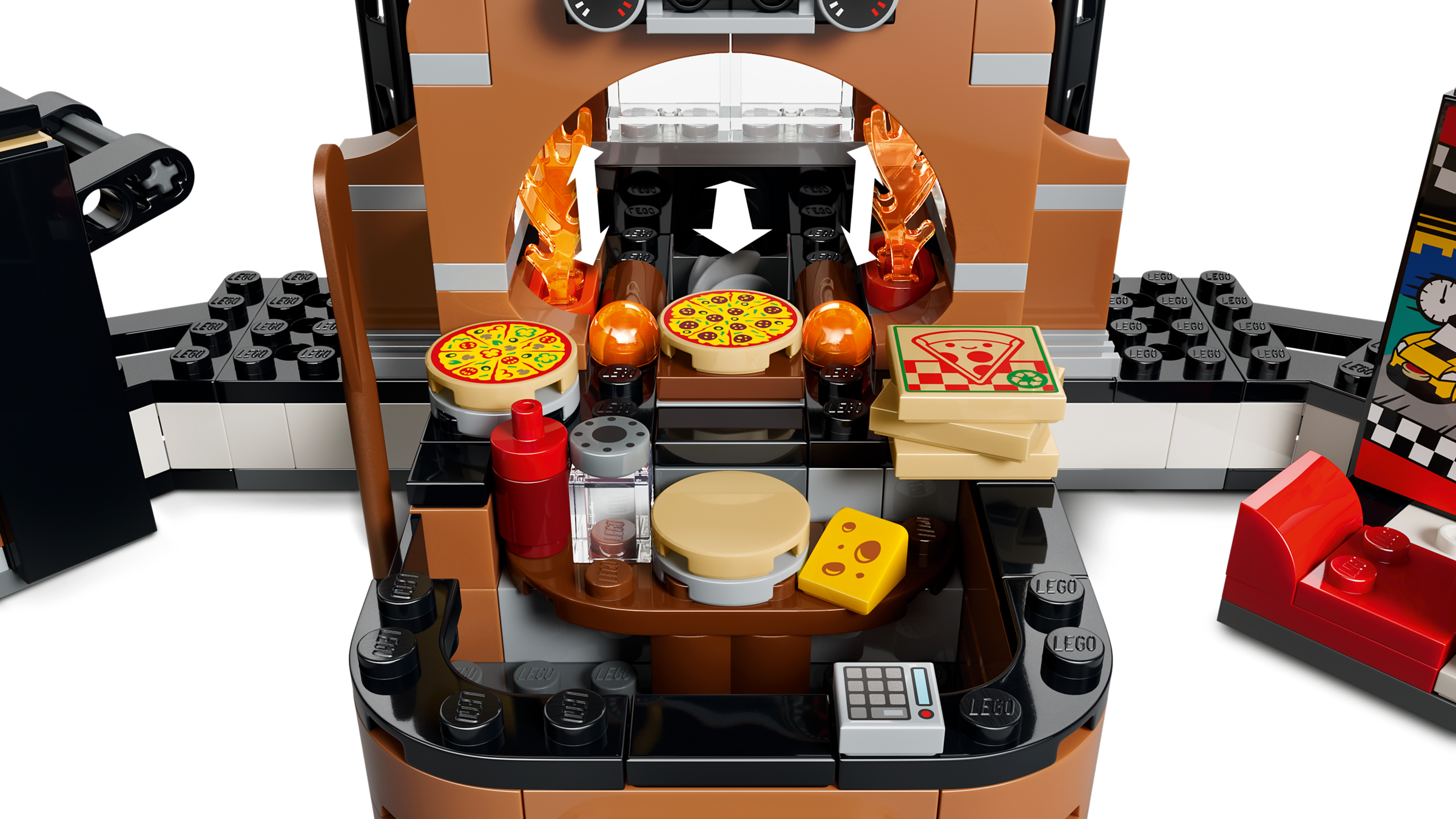 LEGO City Pizza Delivery set with vehicles and minifigures - British product
