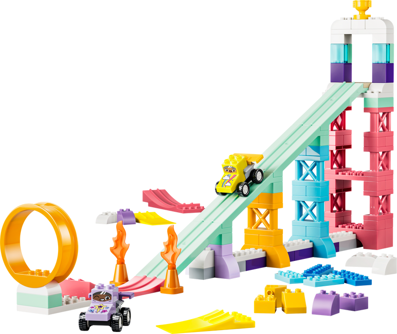 LEGO DUPLO 3 in 1 Creative Ramps with Vehicles 111 pieces (British brand)